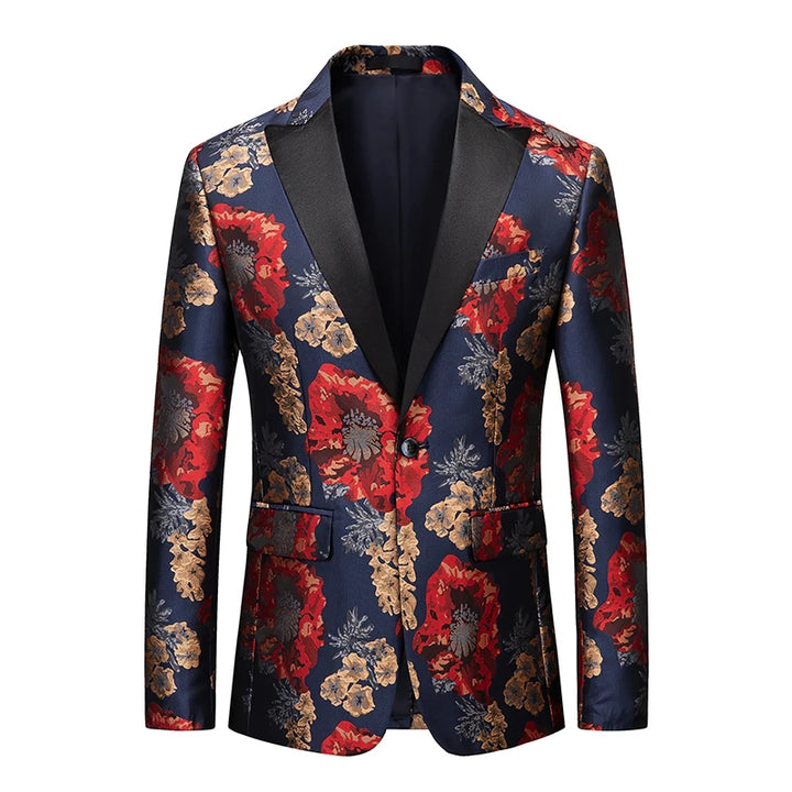 Broccato Jacquard Floral Blazer