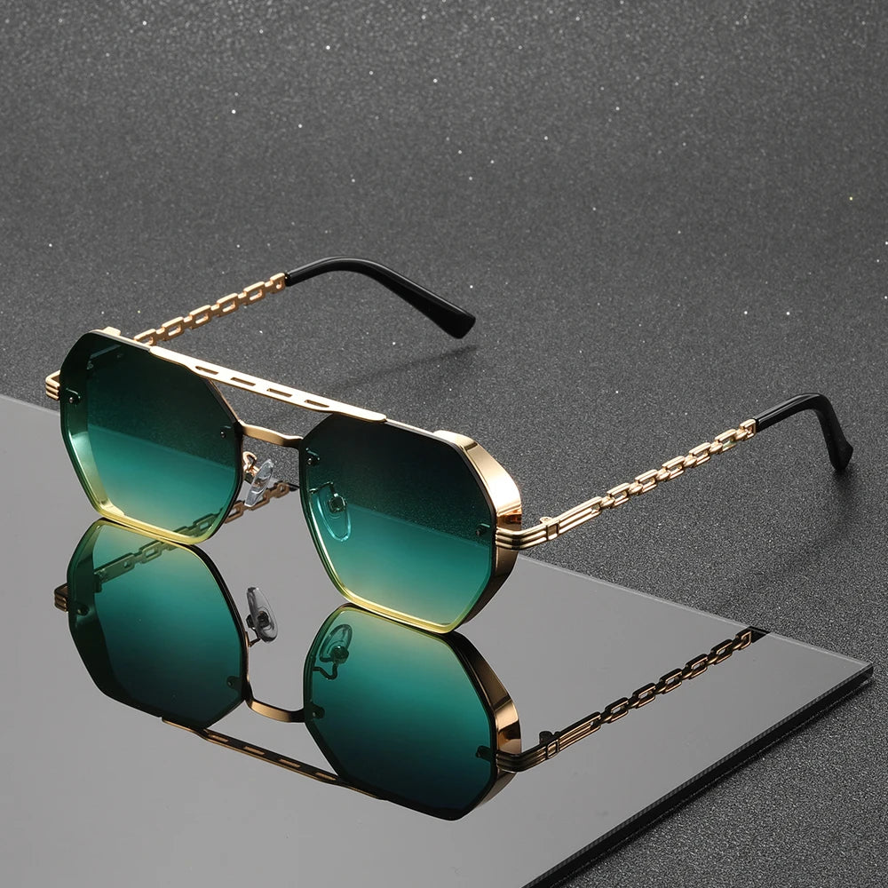 Ottagono Polygon Metal Sunglasses