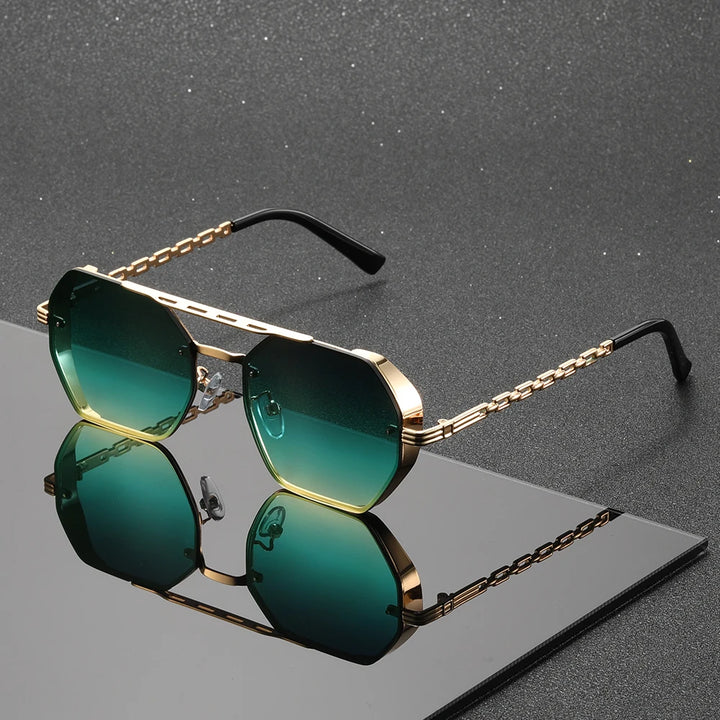 Ottagono Polygon Metal Sunglasses