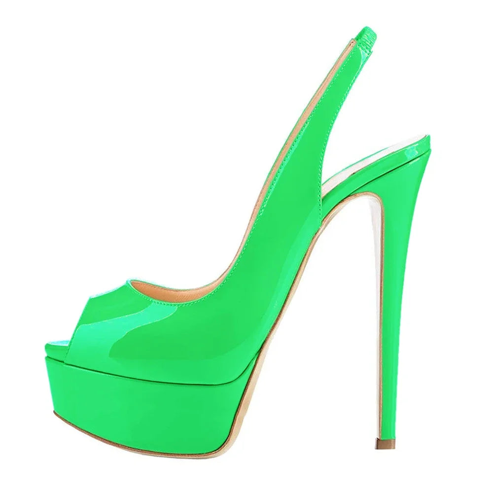 Altezza Peep-Toe Platform Slingbacks