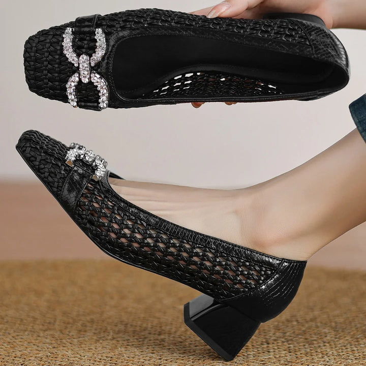 Tressa Woven Crystal Pumps