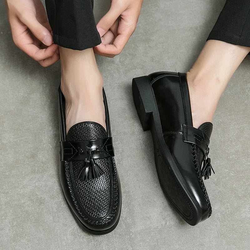 Frangia Tassel Woven Loafers