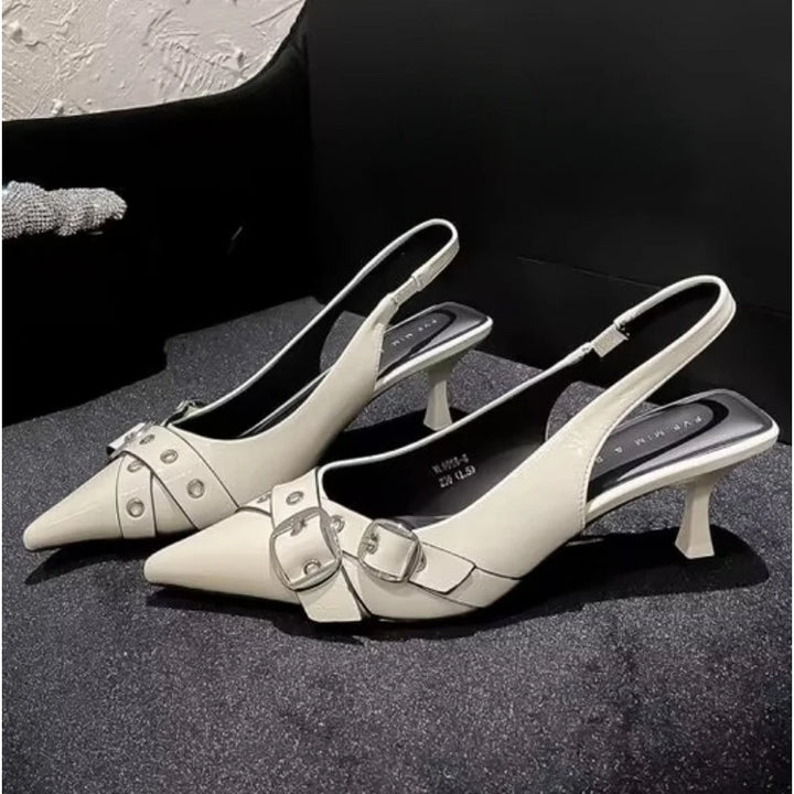 Fibbietta Buckle-Strap Slingback Pumps