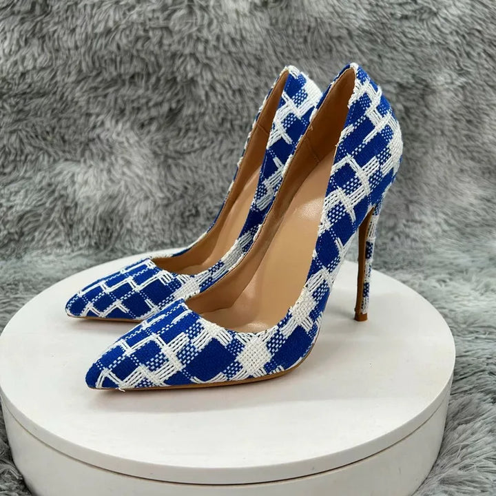 Scacchi Woven Pointed Pumps