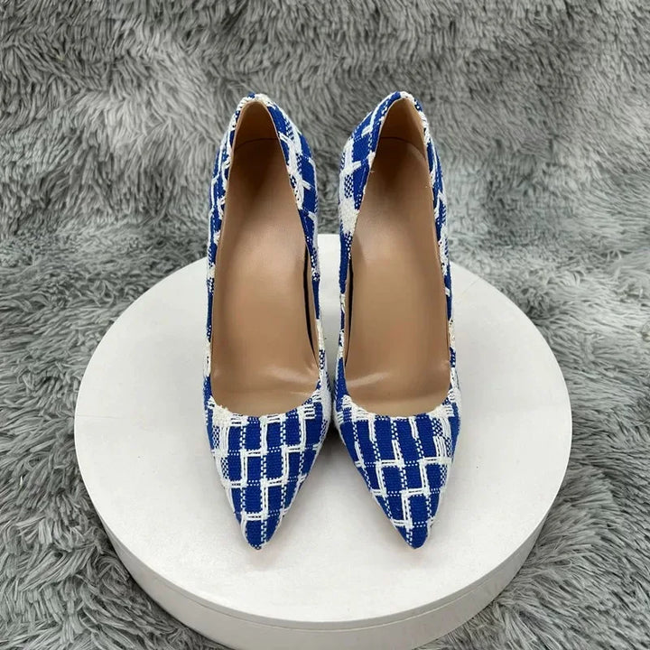 Scacchi Woven Pointed Pumps