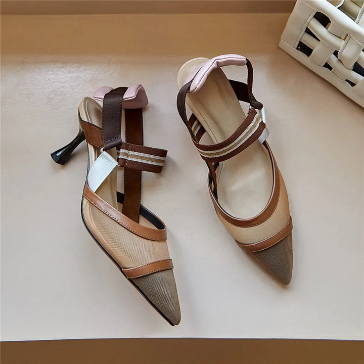 Retina Mesh Slingback Heels