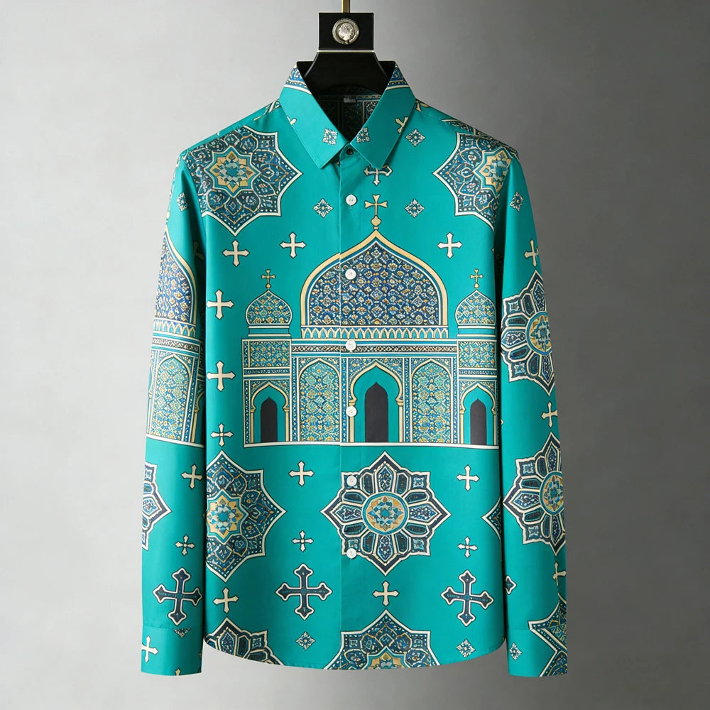Basilica Stained-Glass Print Shirt