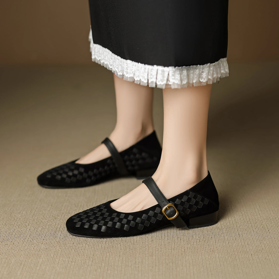 Florentina Woven Leather Pumps