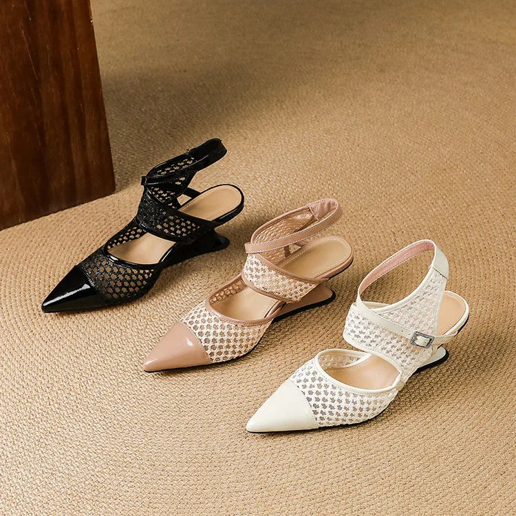 Marquesa Leather Slingbacks
