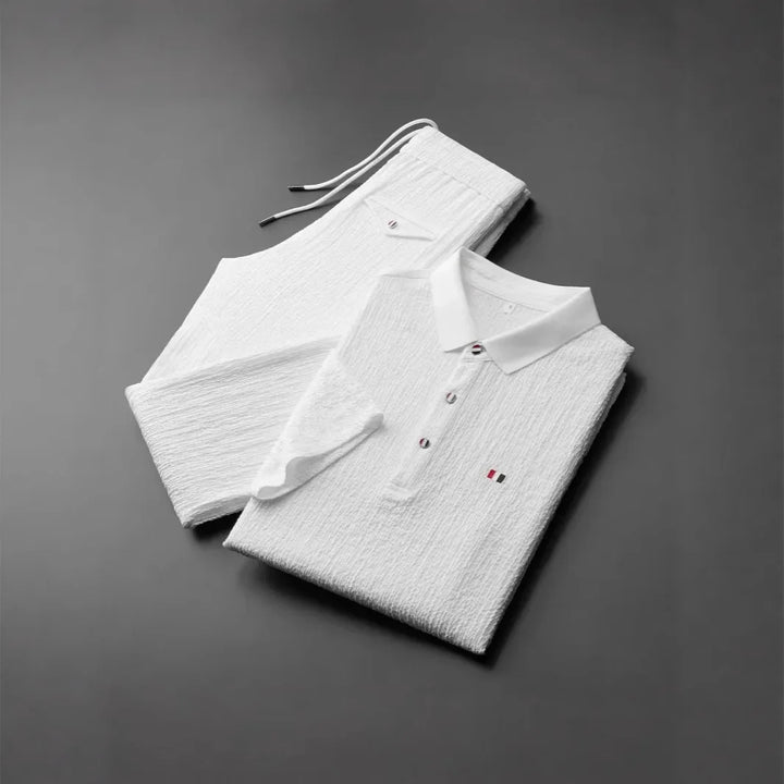Caspian Crinkle Polo Set