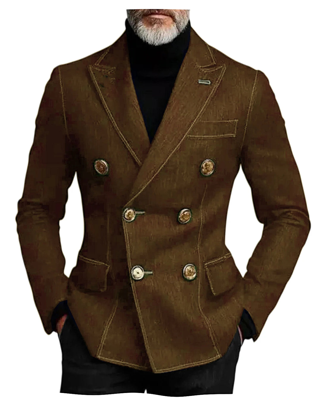 Ammiraglio Double-Breasted Denim Blazer
