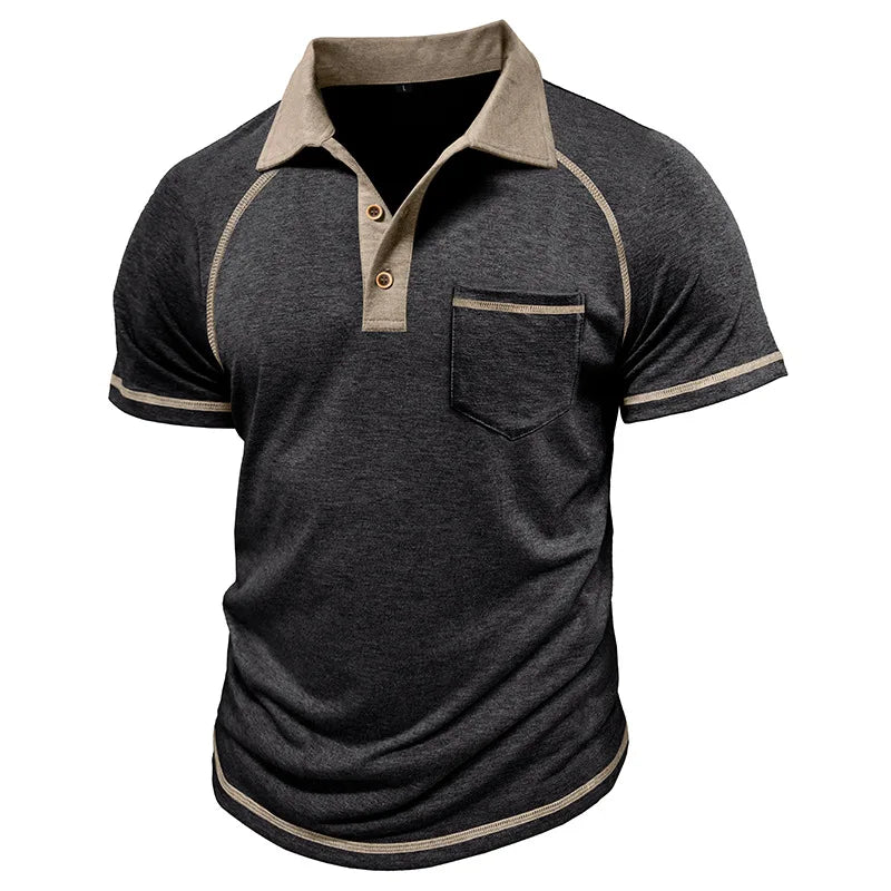 Taschino Contrast-Collar Polo Shirt