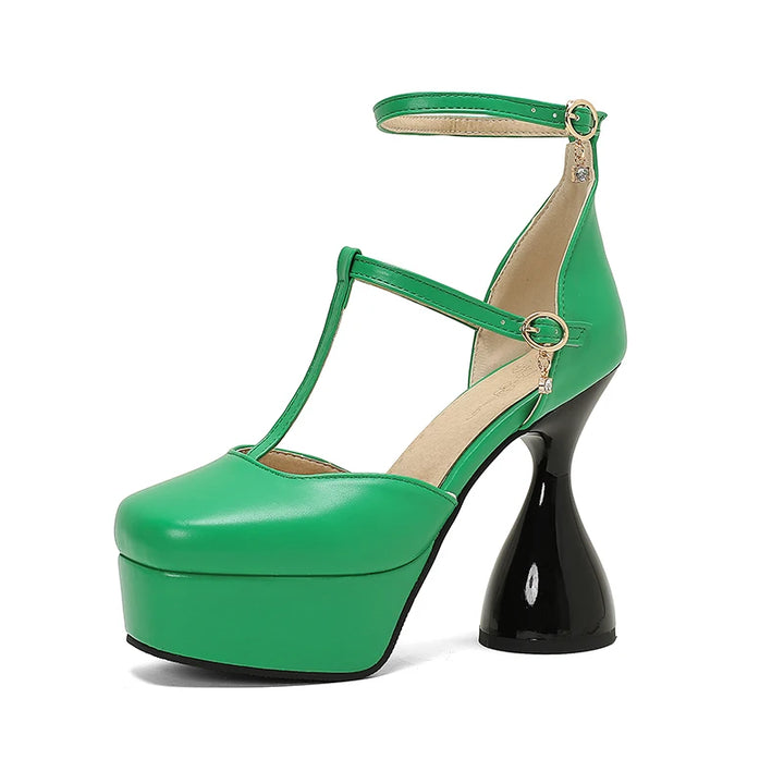 Clessidra T-Strap Platform Heels