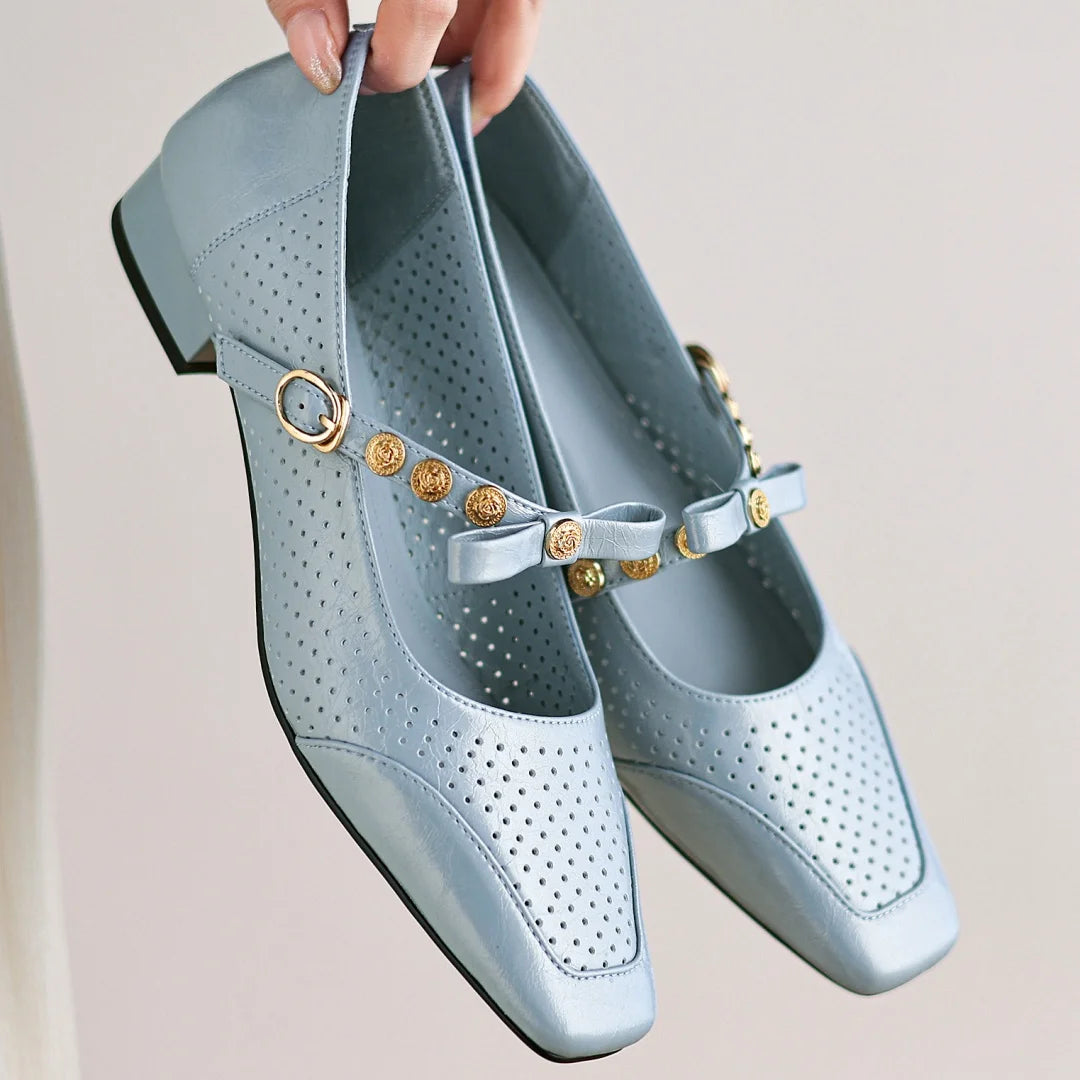 Contessa Aircut Leather Flats