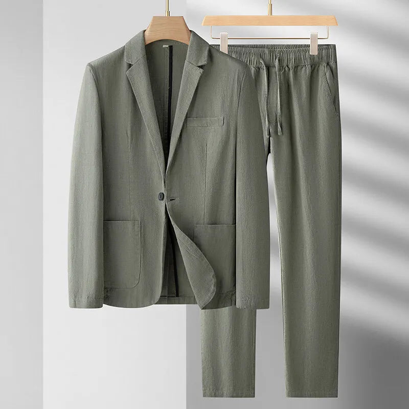 Sandgrain Linen Suit Set