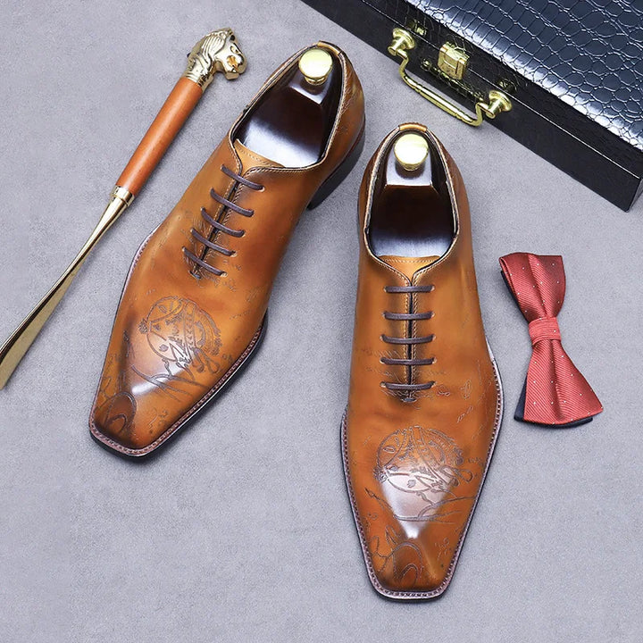 Stemma Engraved Oxford Shoes
