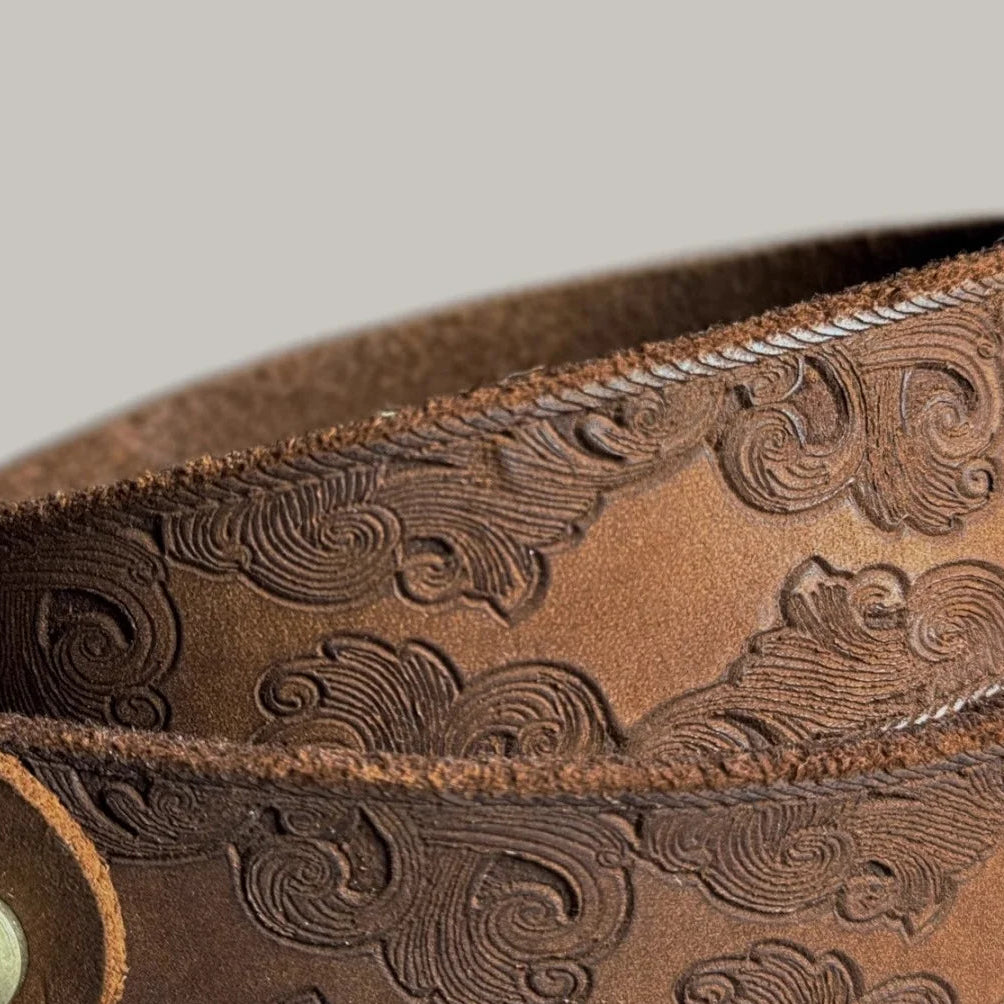 Dakota Carved Leather Belt