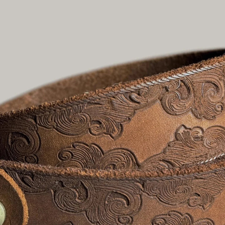 Dakota Carved Leather Belt