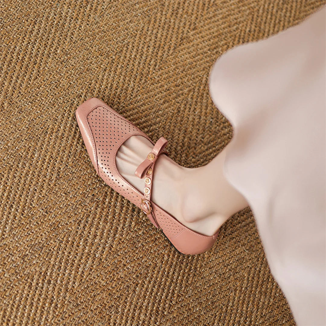 Contessa Aircut Leather Flats