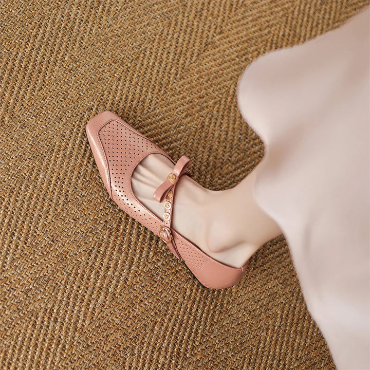 Contessa Aircut Leather Flats