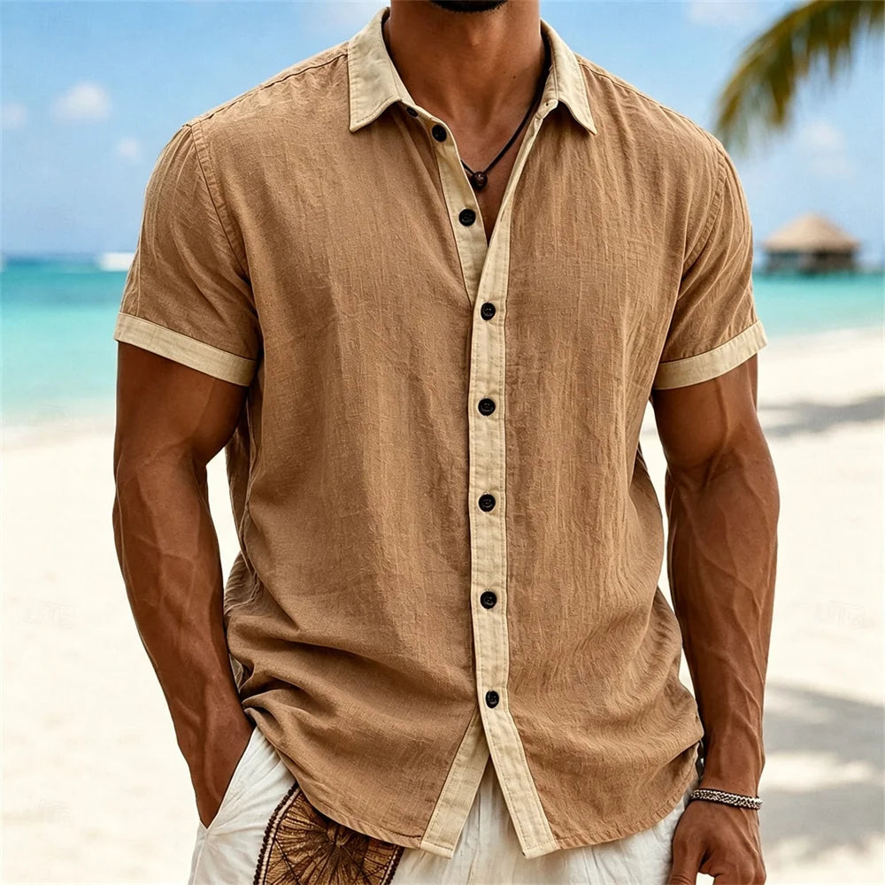 Shoreline Contrast Beach Shirt