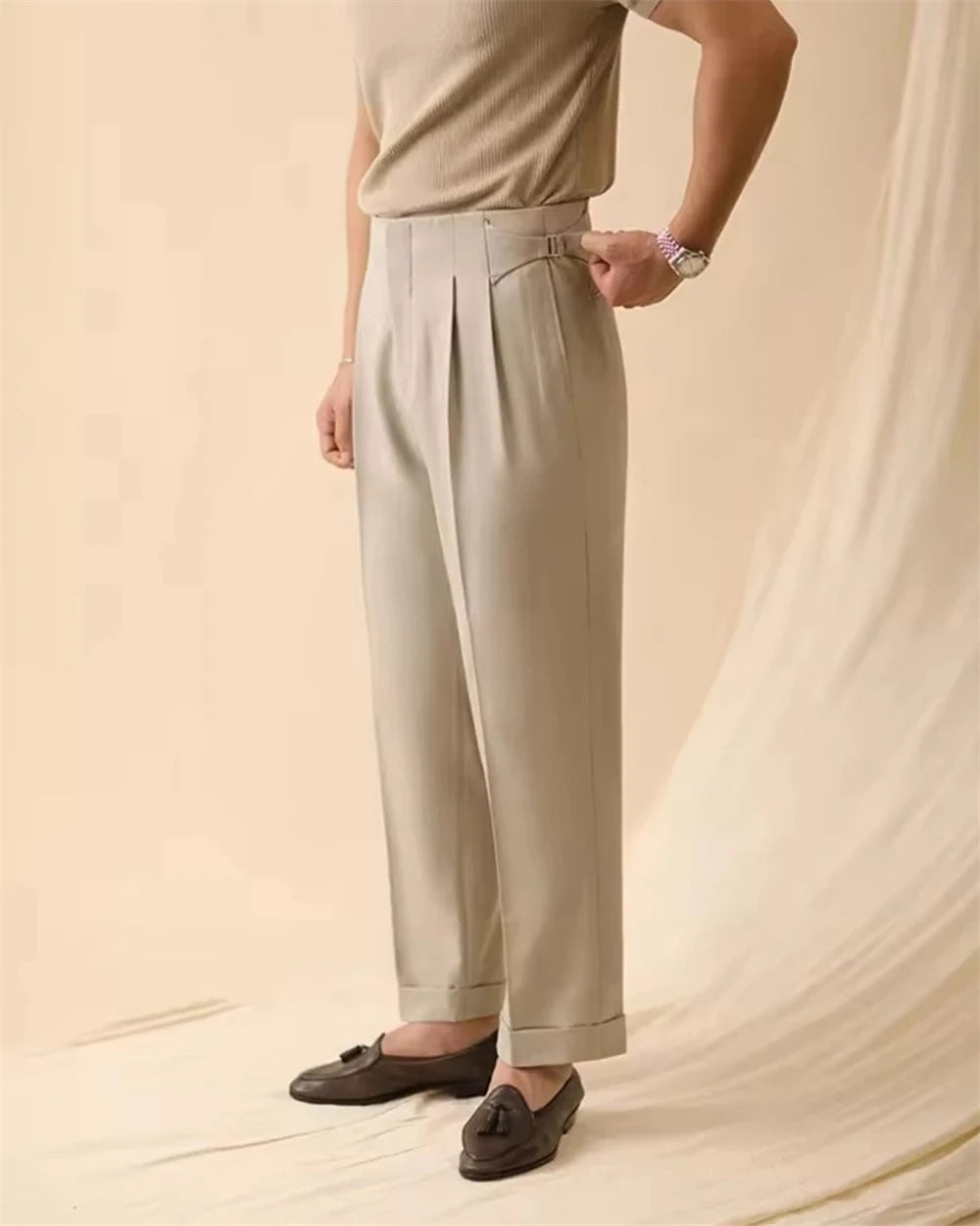 Napoli Gurkha Pleated Trousers