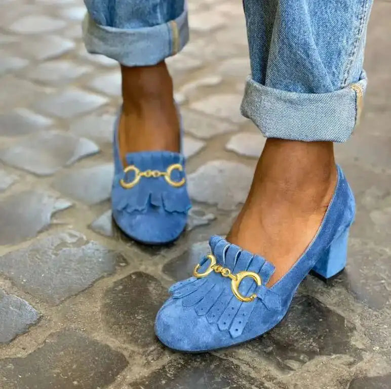 Morsetto Fringe Buckle Loafer Pumps