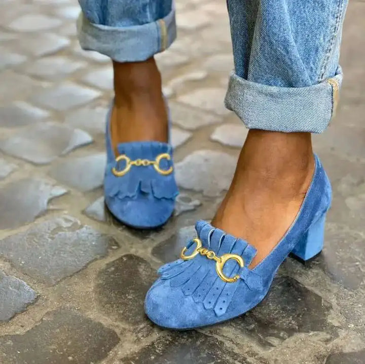 Morsetto Fringe Buckle Loafer Pumps