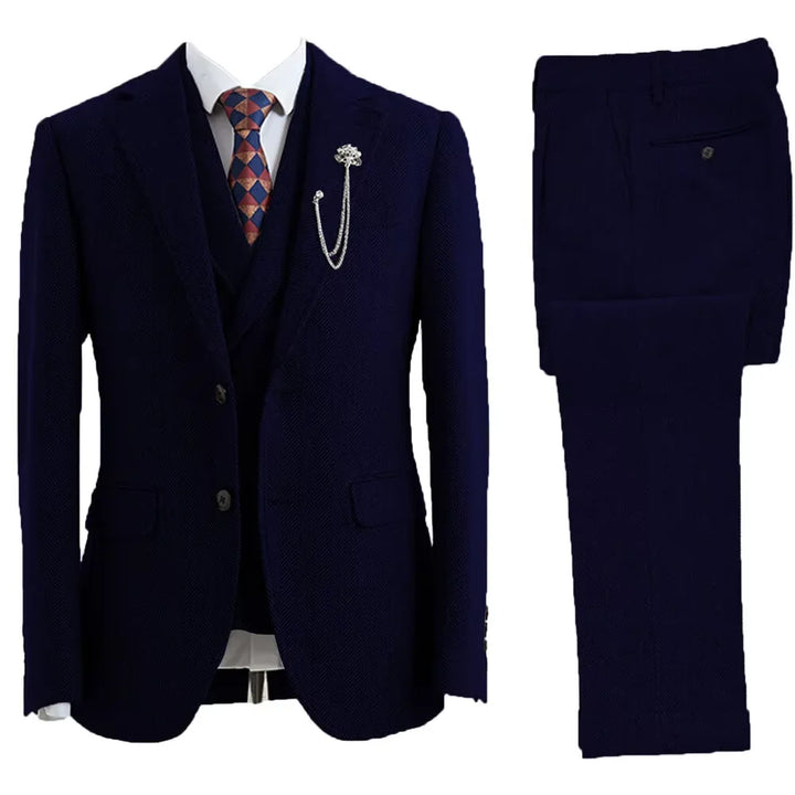 Lisca Herringbone Three-Piece Suit