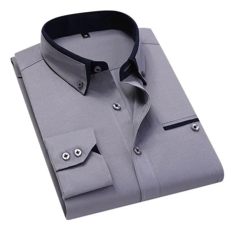 Bordino Contrast-Collar Dress Shirt