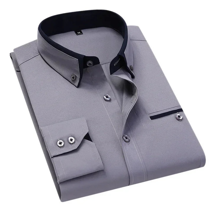 Bordino Contrast-Collar Dress Shirt