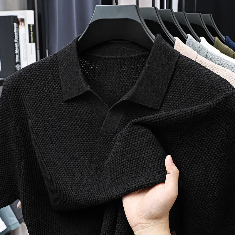 Granello Textured Knit Polo
