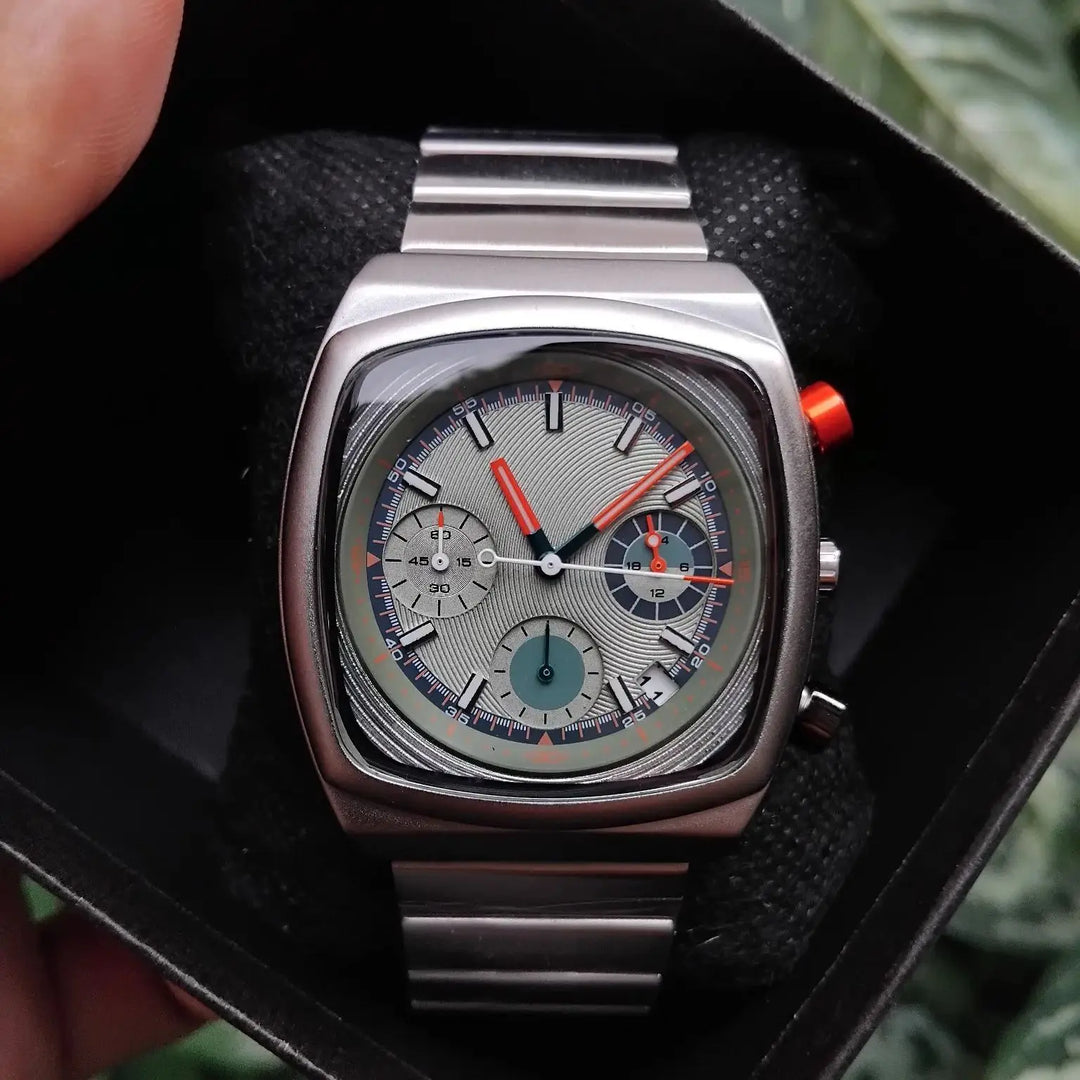 Cassette Cushion Chronograph Watch