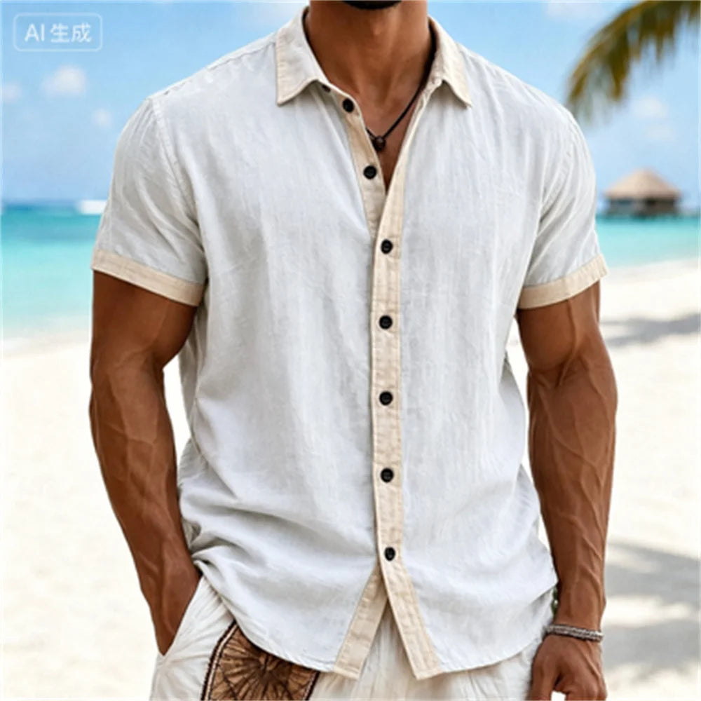 Shoreline Contrast Beach Shirt