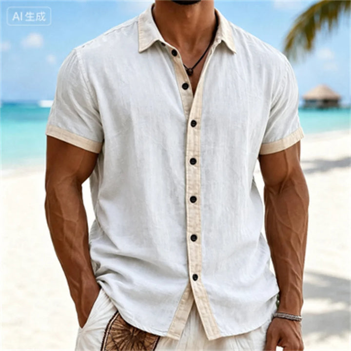 Shoreline Contrast Beach Shirt