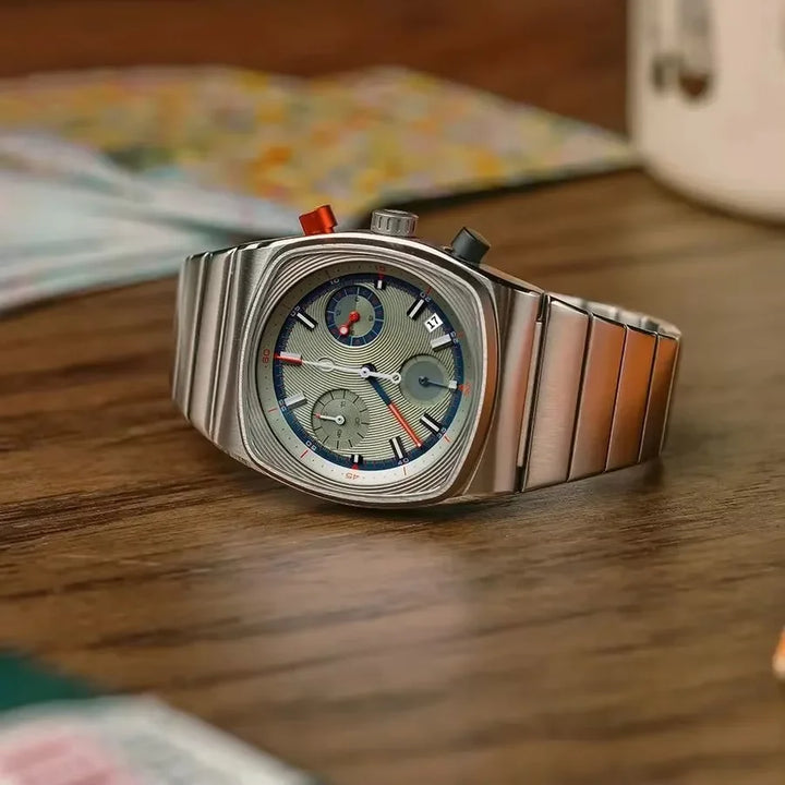 Cassette Cushion Chronograph Watch