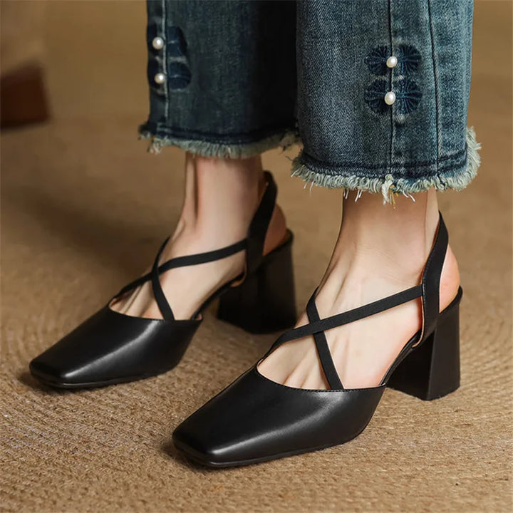 Lirena Leather Heels