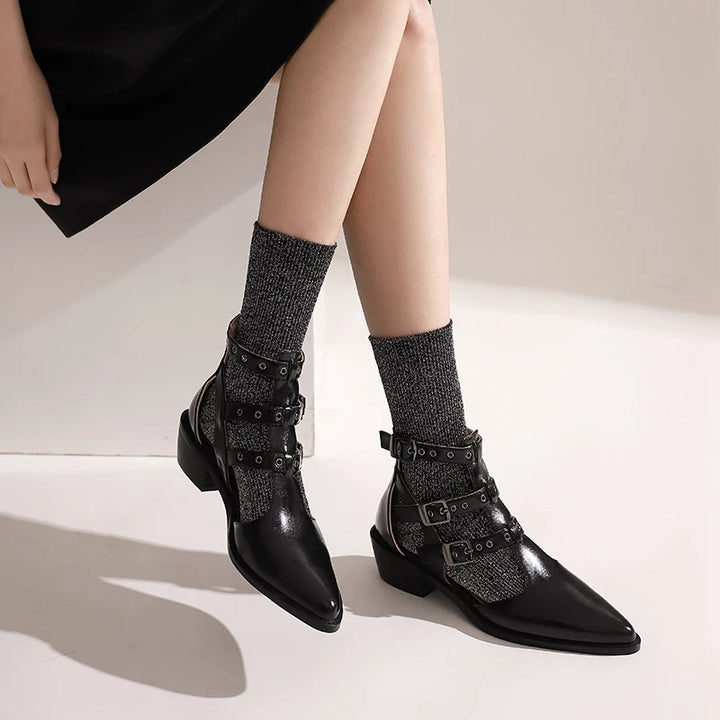 Cinghia Caged Buckle Booties