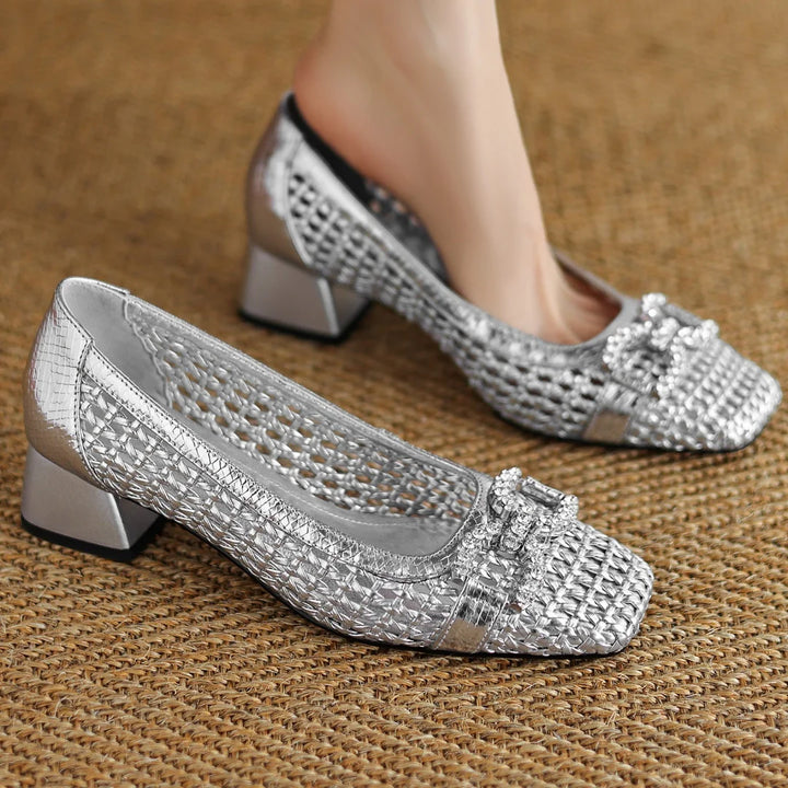 Tressa Woven Crystal Pumps
