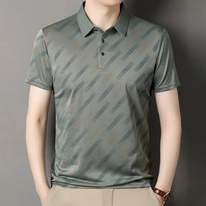 Obliqua Diagonal Stripe Polo