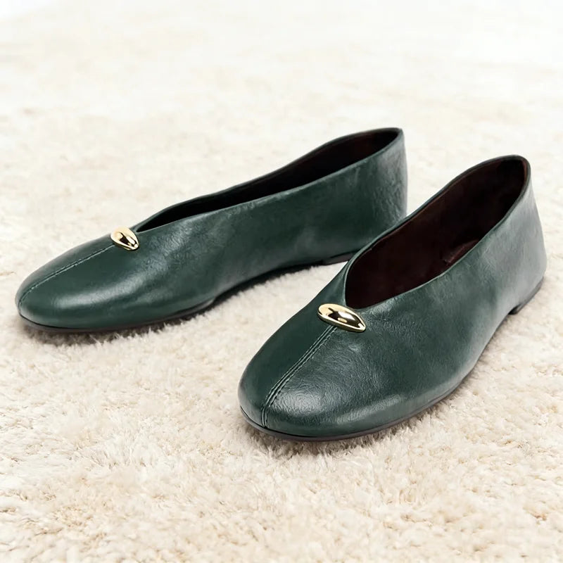 Delara Leather Flats