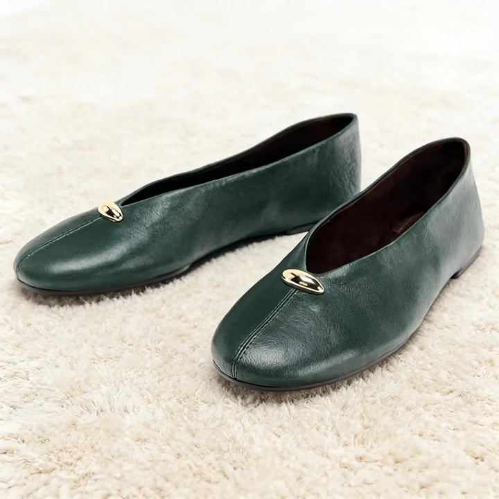 Delara Leather Flats