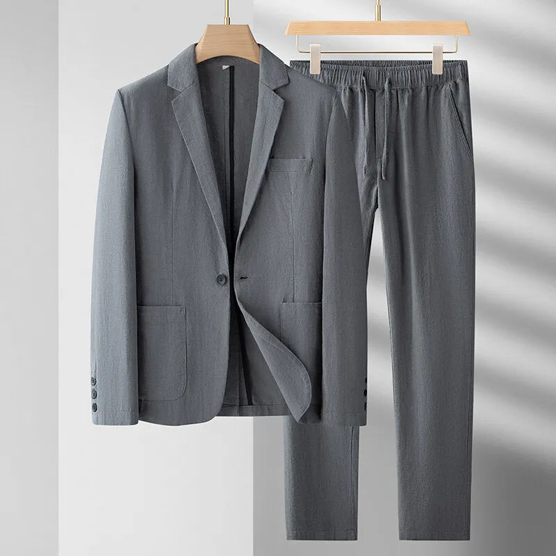 Sandgrain Linen Suit Set