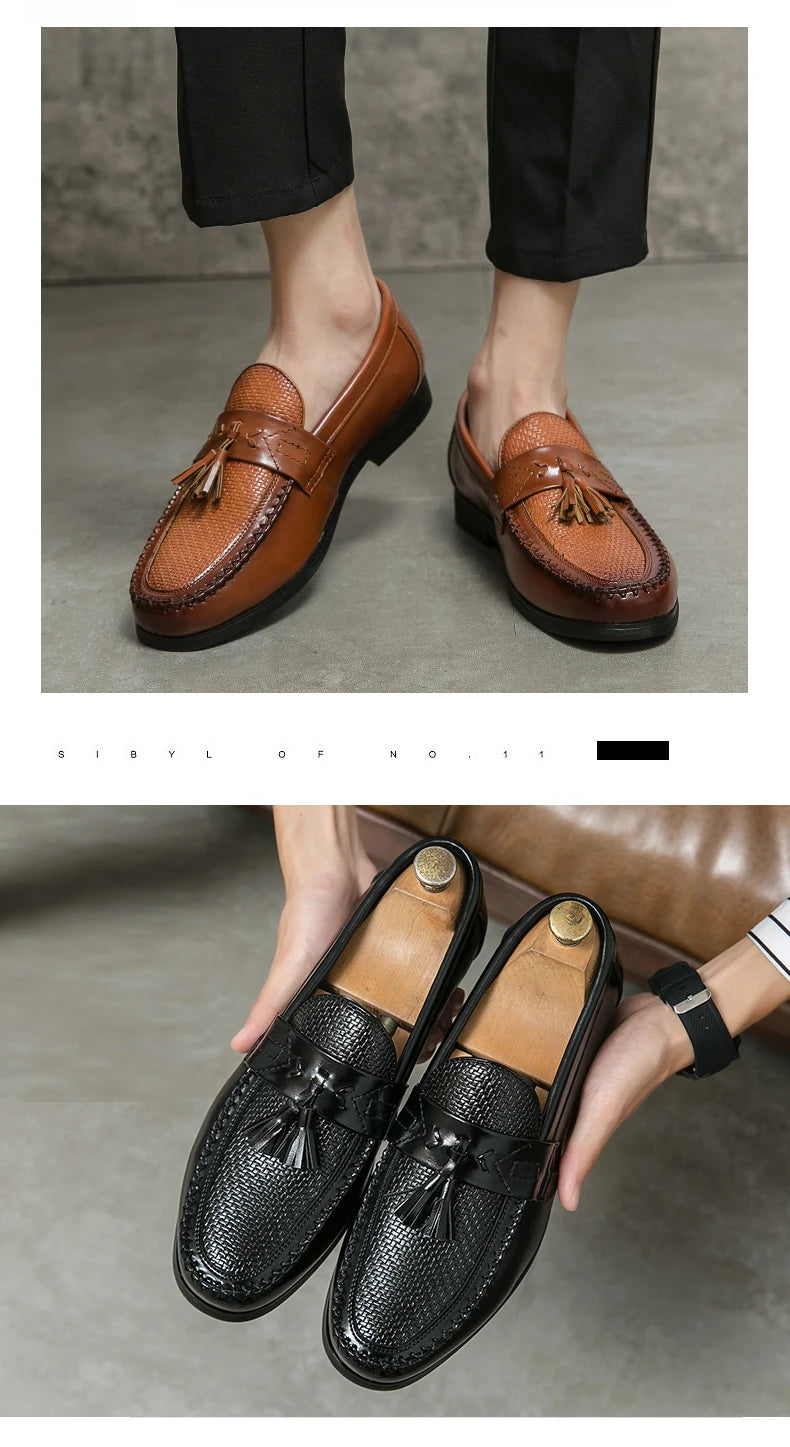 Frangia Tassel Woven Loafers