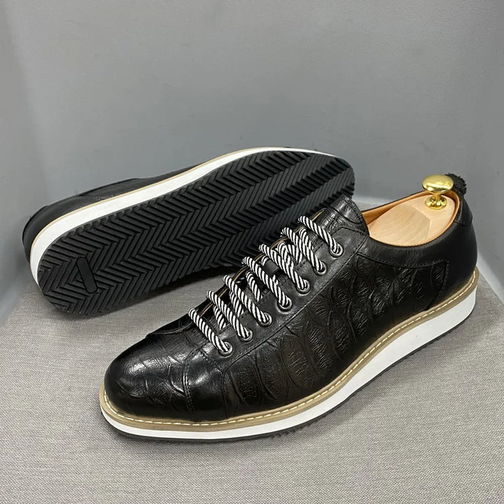 Coccodrino Croc-Embossed Leather Sneakers
