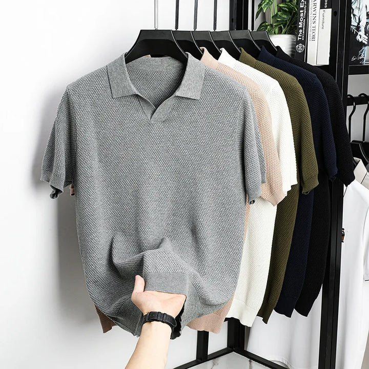 Granello Textured Knit Polo