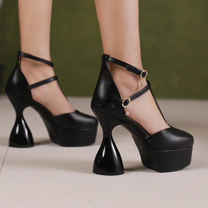 Clessidra T-Strap Platform Heels