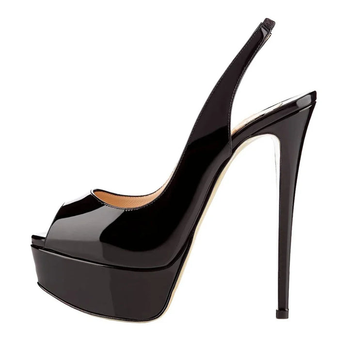 Altezza Peep-Toe Platform Slingbacks