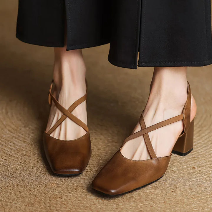Lirena Leather Heels