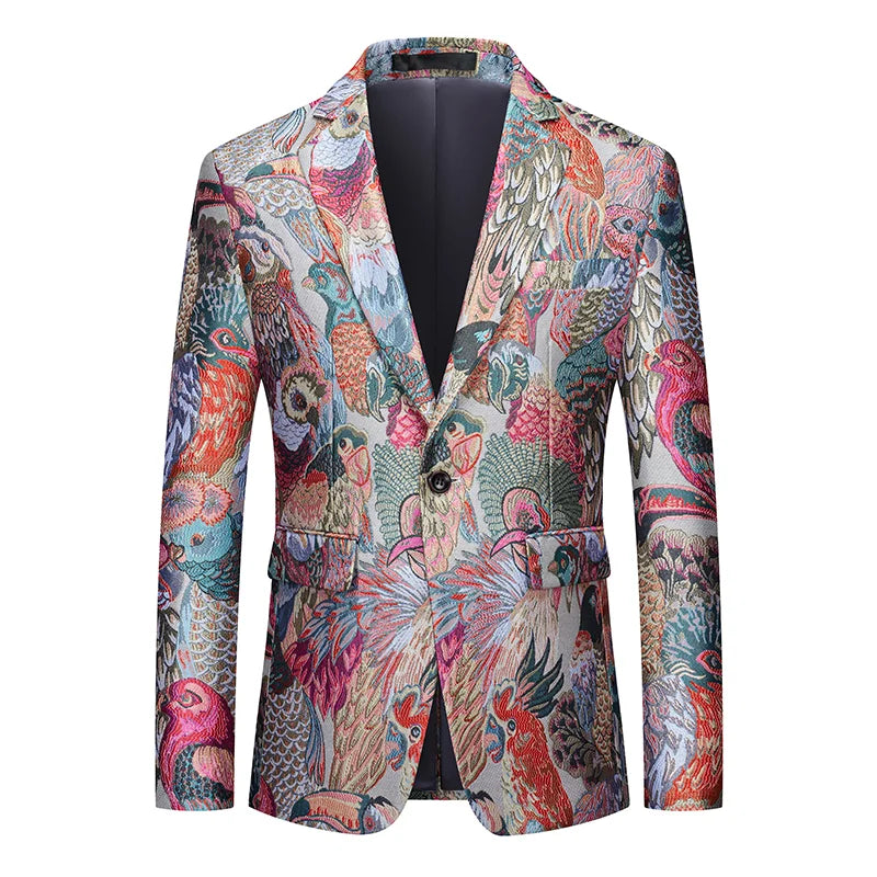Broccato Jacquard Floral Blazer
